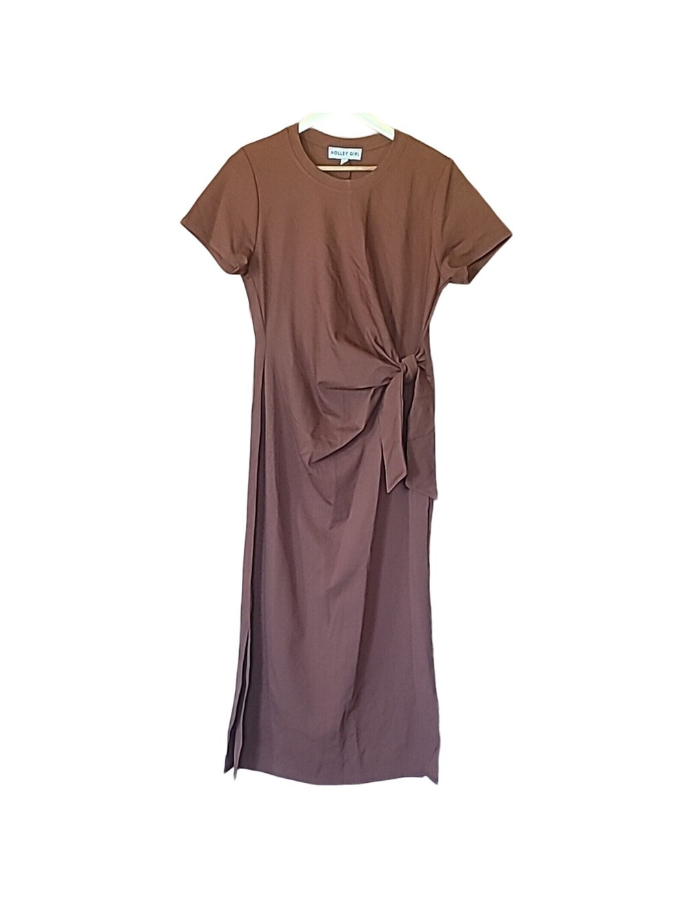Holley Girl Dress, Size L, Cocoa Brown, Wrap-Waist, Maxi, NWOT